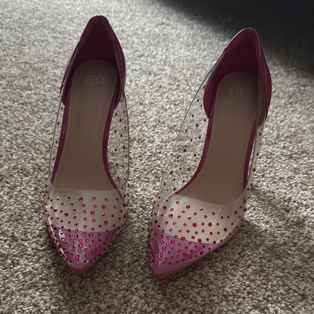 BP Pink and Clear Women's Heels